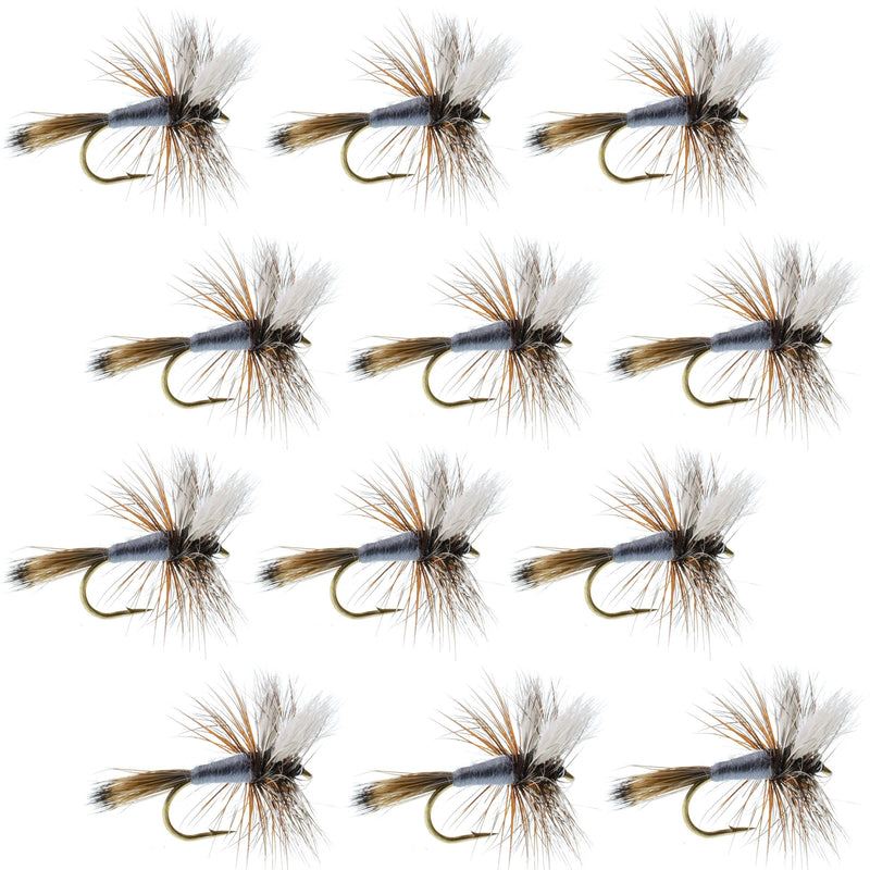 Load image into Gallery viewer, Adams Wulff Classic Dry Fly 1 Dozen Flies Hook Size 12
