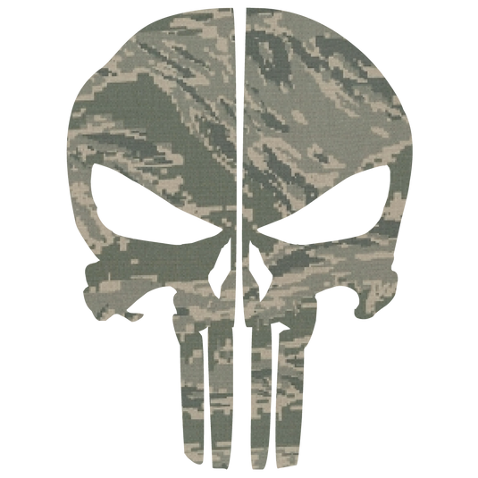 AIR FORCE DIGITAL CAMO PUNISHER SKULL REAR HELMET REFLECTIVE HELMET DECAL