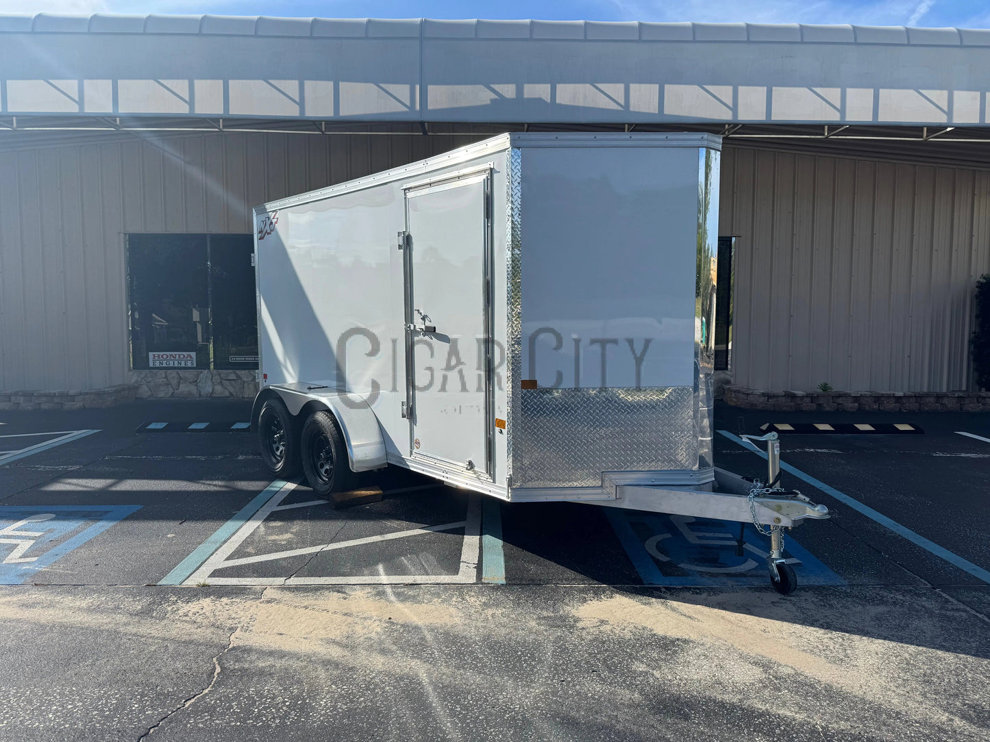 Alcom 7x16 Aluminum Tandem Axle Enclosed Trailer - 7k