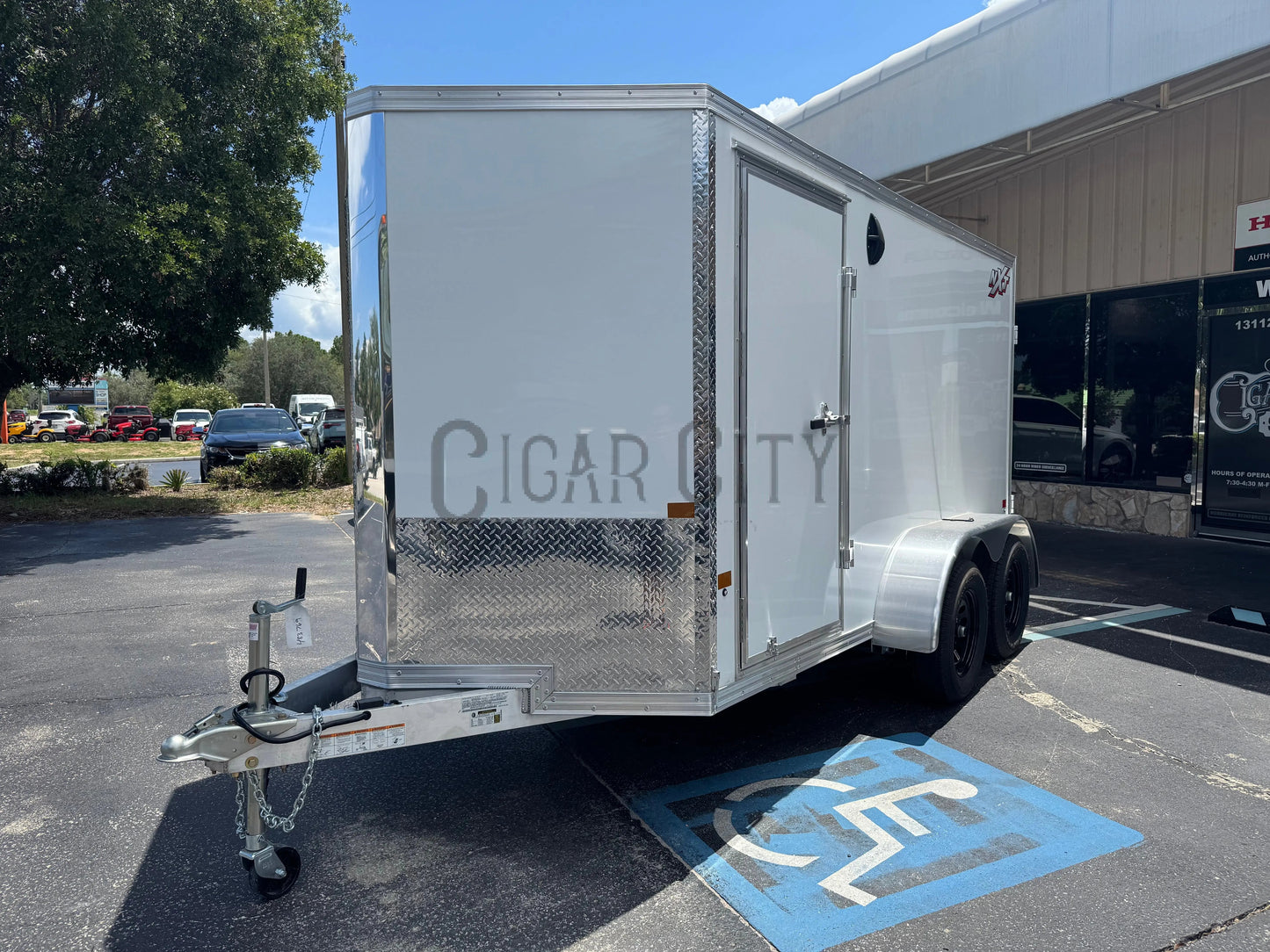 Alcom 7x16 Aluminum Tandem Axle Enclosed Trailer - 7k