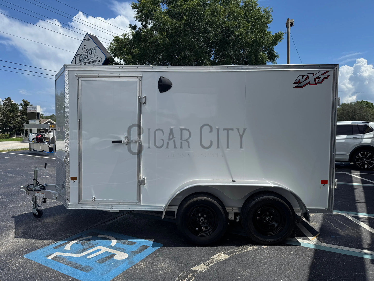 Alcom 7x16 Aluminum Tandem Axle Enclosed Trailer - 7k
