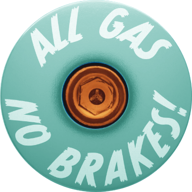 Load image into Gallery viewer, All Gas No Brakes - Custom Bike Headset Cap