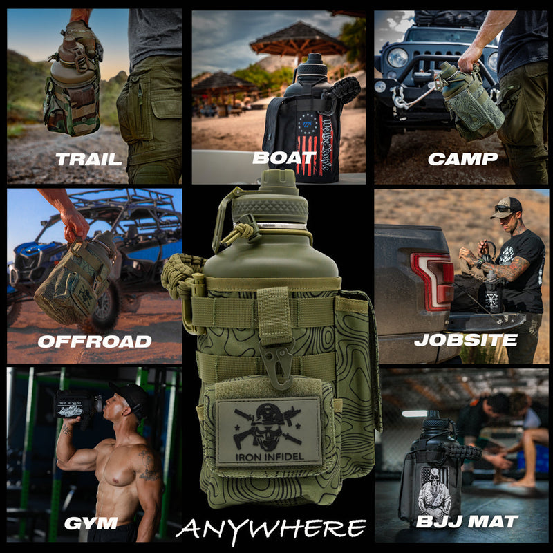 Load image into Gallery viewer, 64oz Battle Bottle Water Bottles