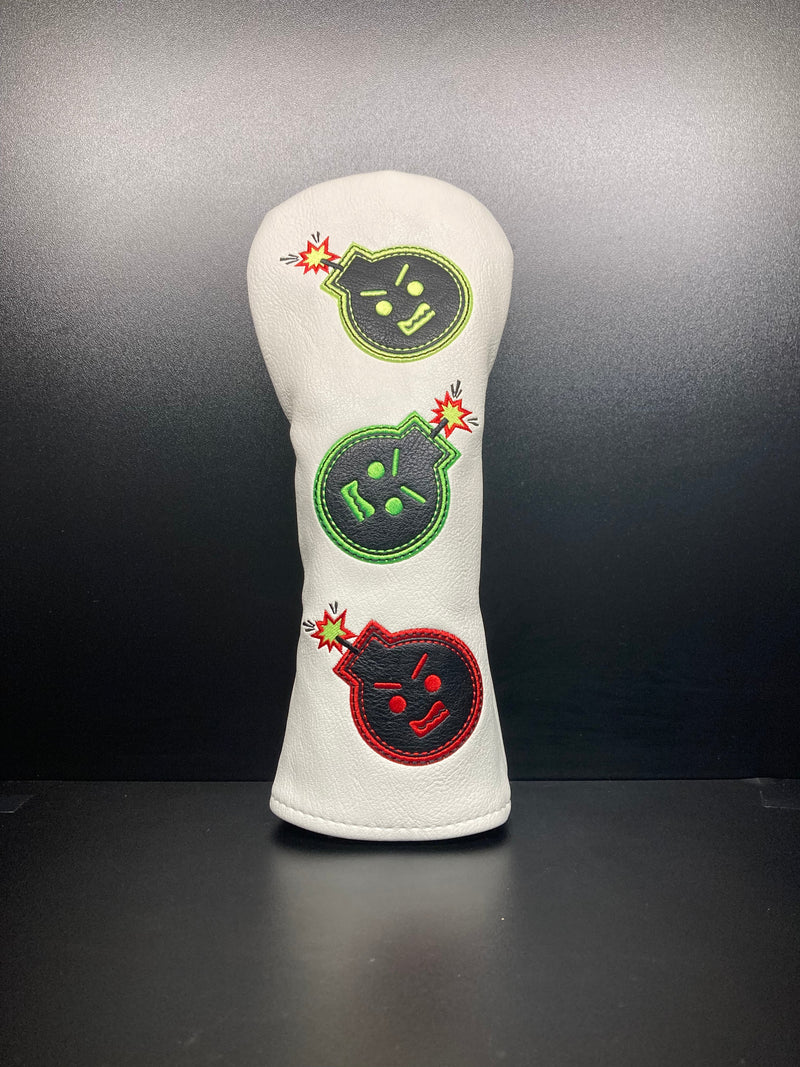 Load image into Gallery viewer, Angry Bombs White Headcover