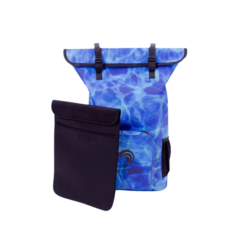 Load image into Gallery viewer, Waterproof Floating Backpack Dry Bag - Ocean Blue