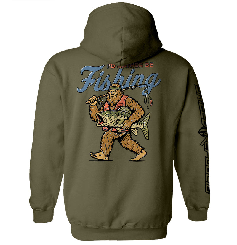 Load image into Gallery viewer, I'd Rather Be Fishing Bigfoot