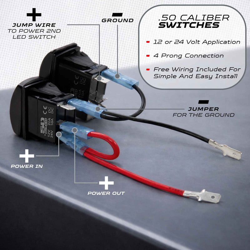 Load image into Gallery viewer, Waterproof Funny Rocker Switch 12v ON/Off, LED Backlit with Etched Design w/Toggle Switch 12v - UTV, Auto, Boat 20A Variation