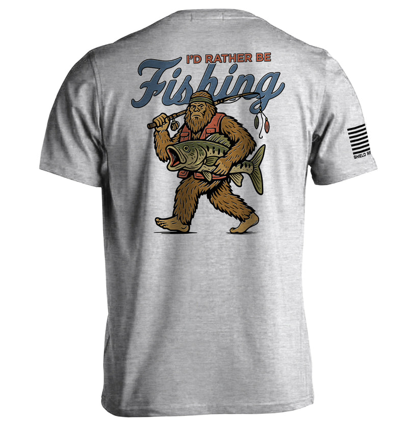 Load image into Gallery viewer, I'd Rather Be Fishing Bigfoot