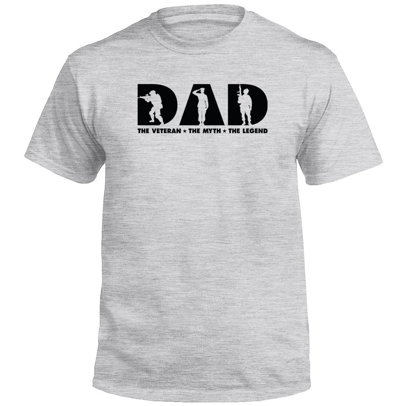 Load image into Gallery viewer, Dad The Veteran The Myth The Legend (Front)