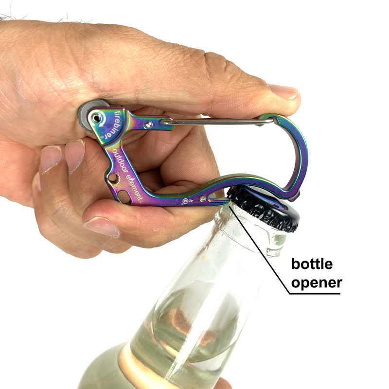 Load image into Gallery viewer, Firebiner: Fire-starting Multitool Carabiner
