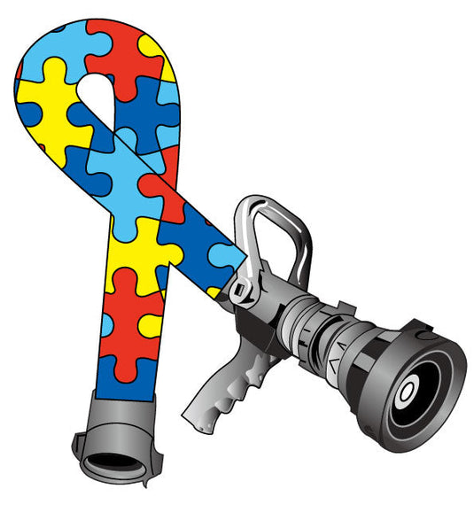 AUTISM AWARENESS PUZZLE PIECES HOSE RIBBON REFLECTIVE HELMET DECAL