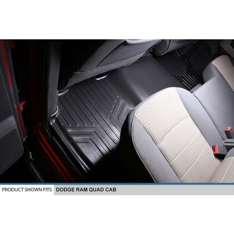 Load image into Gallery viewer, SMARTLINER Custom Fit Floor Liners For 2012-2022 RAM 1500 Quad Cab with 1st Row Bench Seat and Dual Floor Hooks