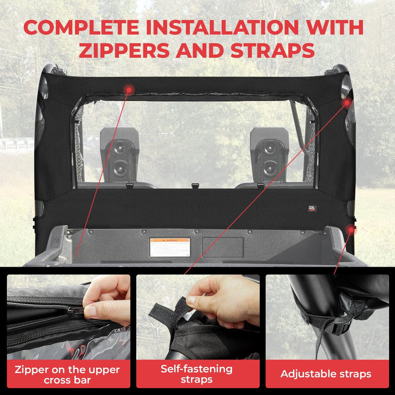 Load image into Gallery viewer, Fabric Rear Panel with Open Window For Pioneer 700 / 700-4