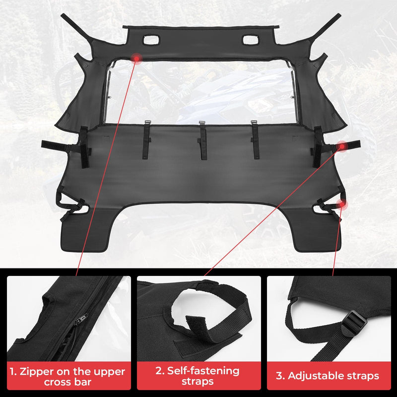 Load image into Gallery viewer, Fabric Rear Panel with Open Window For Pioneer 700 / 700-4