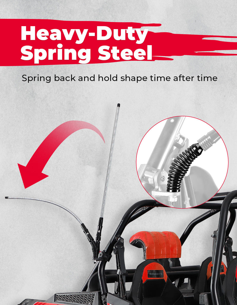 Load image into Gallery viewer, UTV/ATV Whip Lights Spring Mounting Base