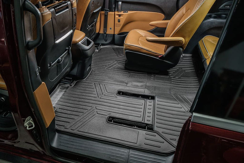 Load image into Gallery viewer, SMARTLINER Black 3 Row Liner Set & Cargo Liner Behind 3rd Row Compatible With 2021-2026 Chrysler Pacifica (Fits Limited)