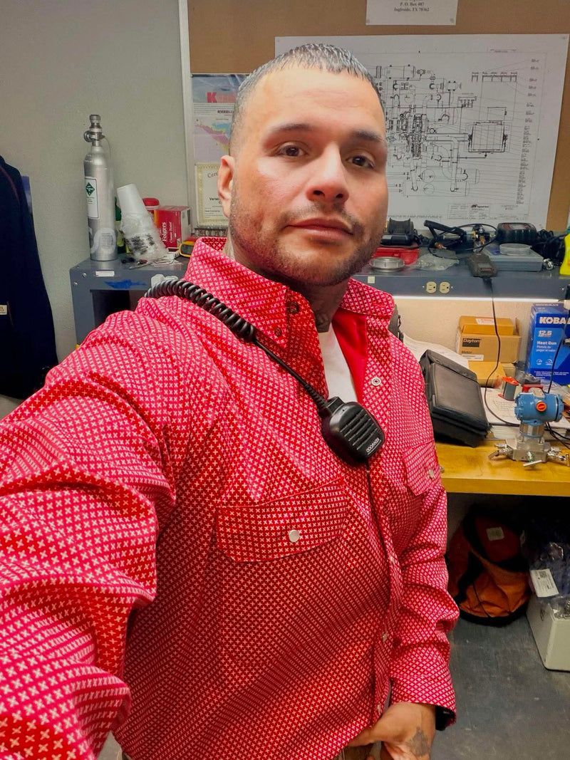 Load image into Gallery viewer, FR Pearl Snap Work shirt - Alpha Red
