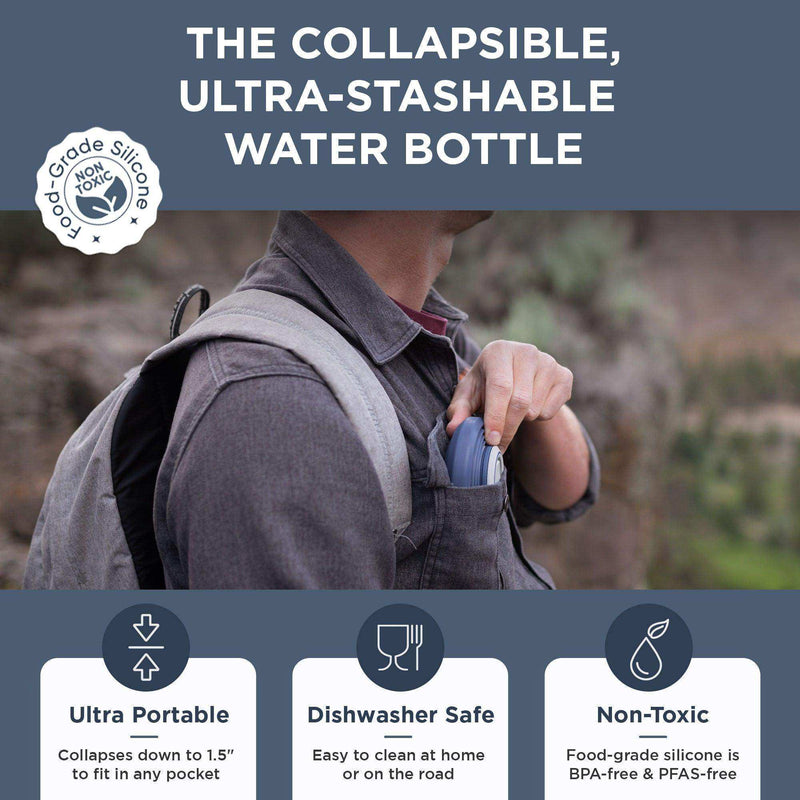 Load image into Gallery viewer, Collapsible Water Bottle | 17oz - Skoutley Outdoors LLC