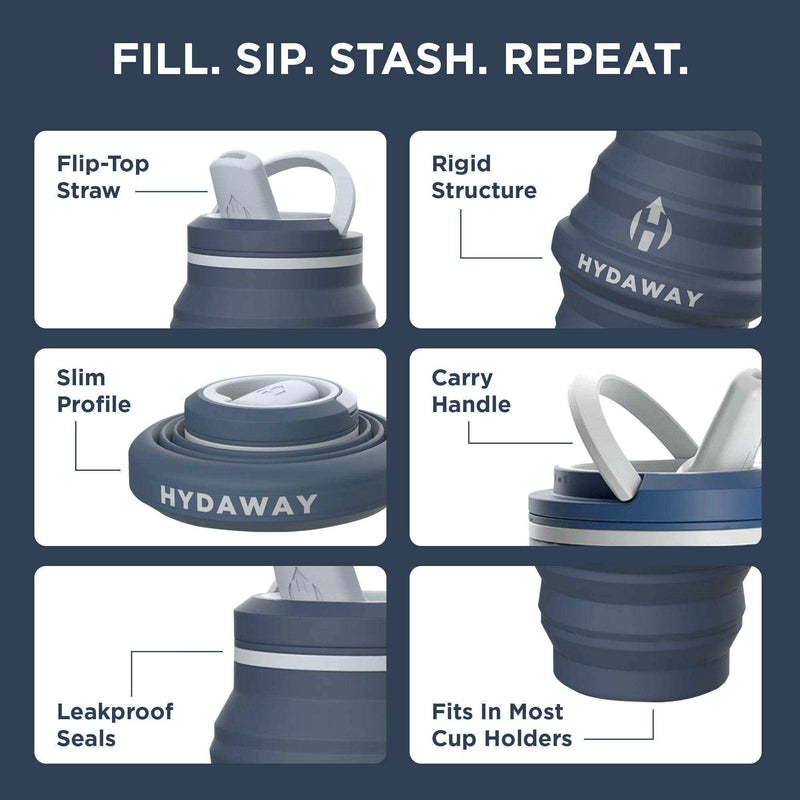Load image into Gallery viewer, Collapsible Water Bottle | 17oz - Skoutley Outdoors LLC