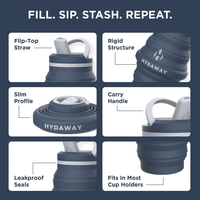 Load image into Gallery viewer, Collapsible Water Bottle | 25oz - Skoutley Outdoors LLC