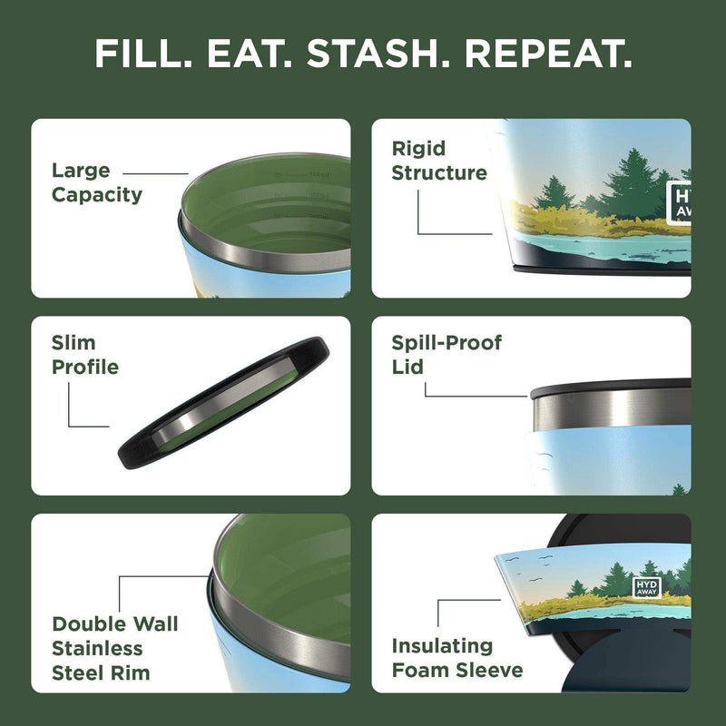 Load image into Gallery viewer, Collapsible Insulated Bowl | 1-Quart - Skoutley Outdoors LLC