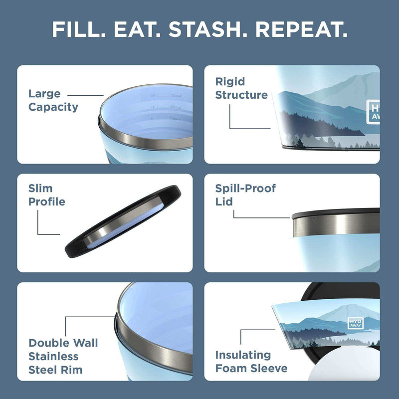 Load image into Gallery viewer, Collapsible Insulated Bowl | 1-Quart - Skoutley Outdoors LLC