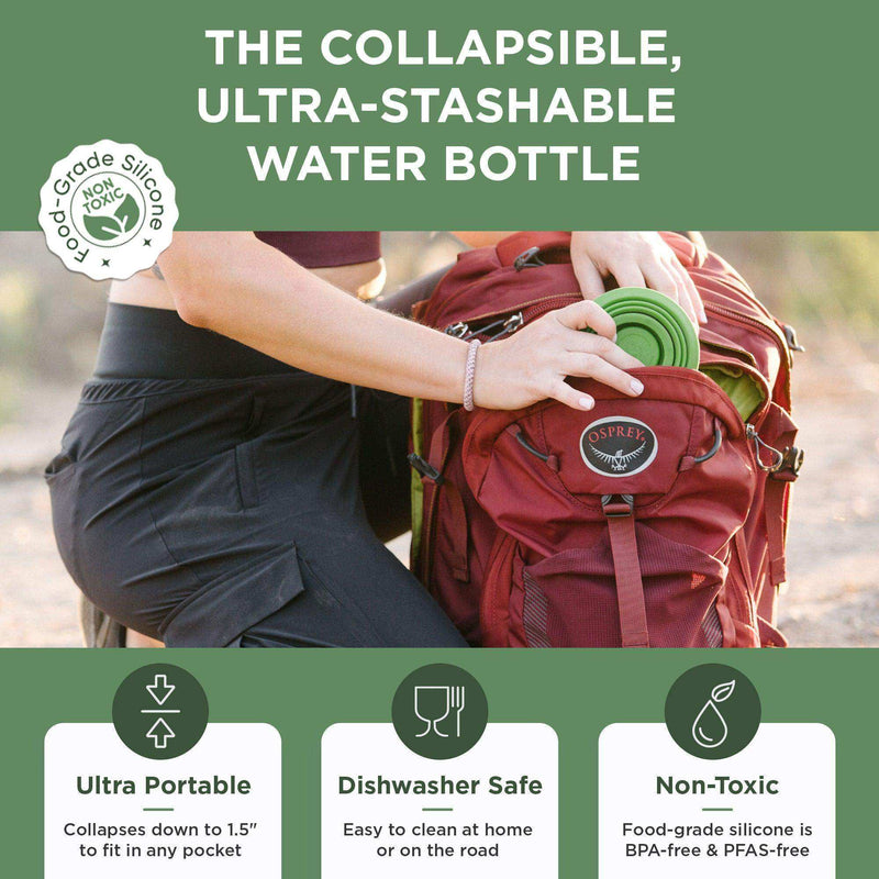 Load image into Gallery viewer, Collapsible Water Bottle | 17oz - Skoutley Outdoors LLC