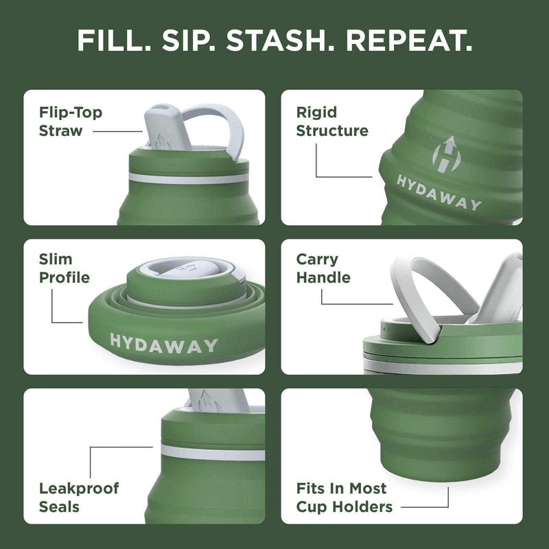 Load image into Gallery viewer, Collapsible Water Bottle | 17oz - Skoutley Outdoors LLC