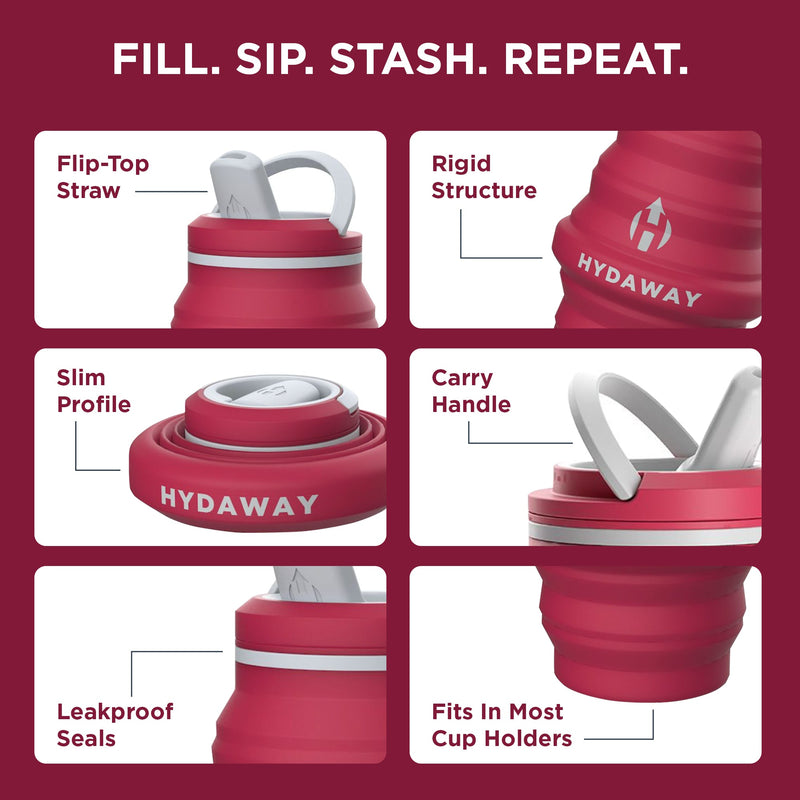 Load image into Gallery viewer, Collapsible Water Bottle | 17oz