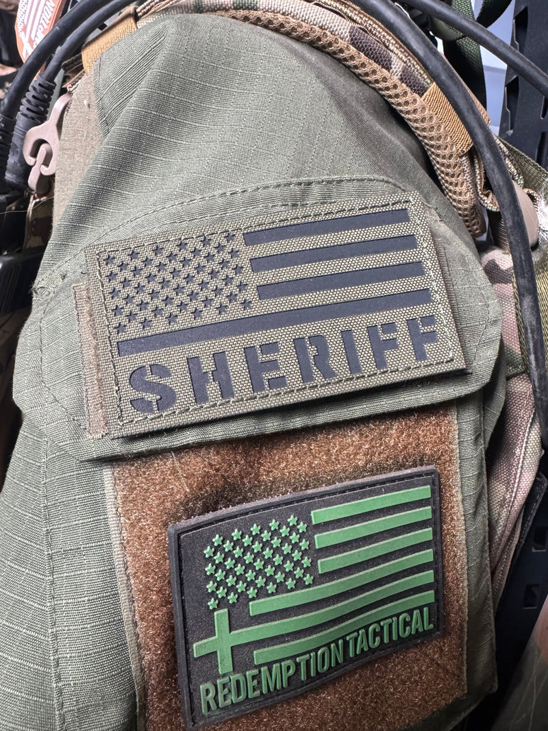 Load image into Gallery viewer, 2x3.5” Sheriff Patch IR or Reflective