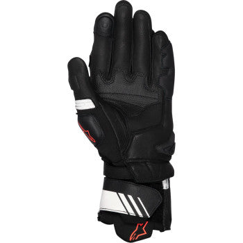 ALPINESTARS GP Plus R V3 Leather Gloves - Black/White/Fluo Red - Medium 3550825-1231-M