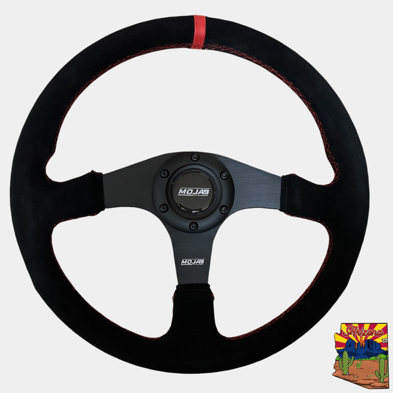 Load image into Gallery viewer, 13.5'' MOJAB Flat Steering Wheel Leather or Suede