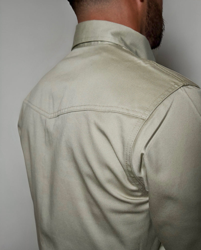 Load image into Gallery viewer, FR Western Style Pearl Snap - Khaki