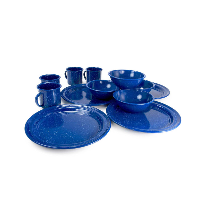 Load image into Gallery viewer, 4 Person Enamel Table Set