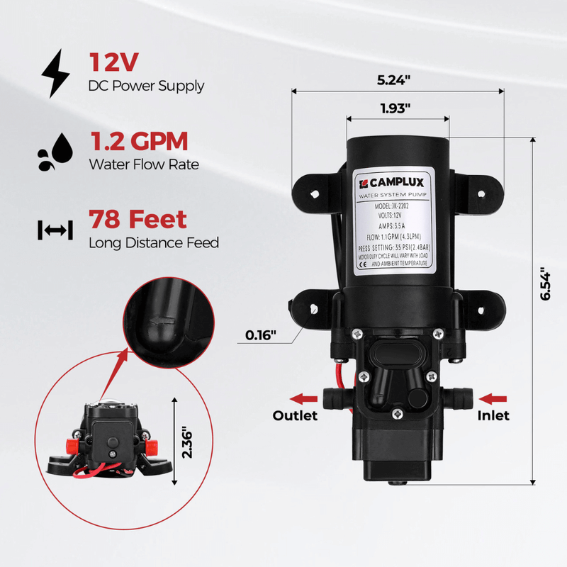 Load image into Gallery viewer, Camplux BD158P43 Tankless Propane Water Heater Pump Kit