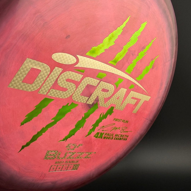Load image into Gallery viewer, Swirly ESP Buzzz (First Run) - Paul McBeth 4x Claws - Pink Smoke