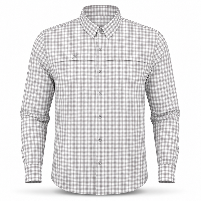 Load image into Gallery viewer, Long Sleeve Patterned Lifestyle Button Down w/ REPEL-X