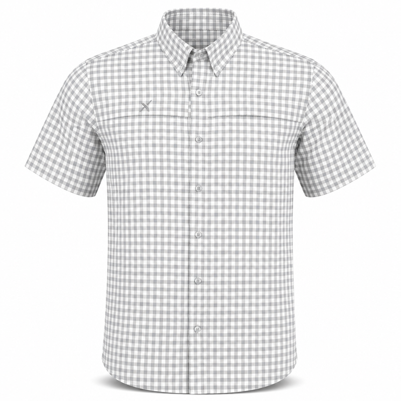 Load image into Gallery viewer, Short Sleeve Patterned Lifestyle Button Down w/ REPEL-X