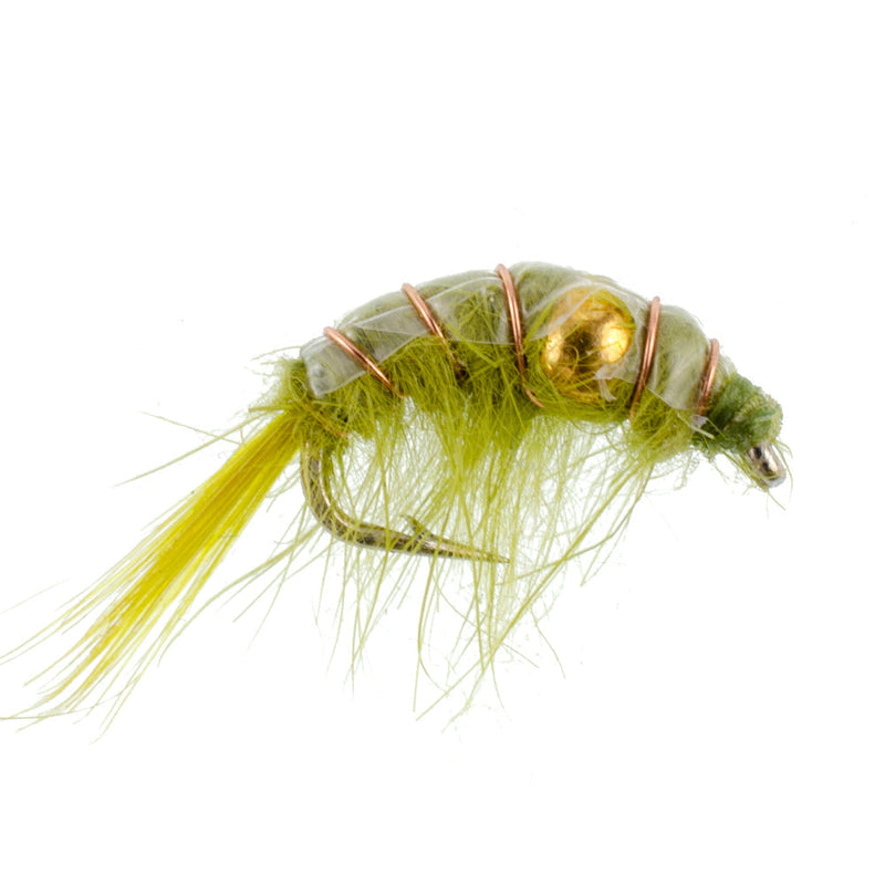 Load image into Gallery viewer, Beaded Shrimp Scud Assortment - 9 Flies - 3 Each of 3 Patterns Size 12 - Tailwater Lake Fly Fishing Flies Collection