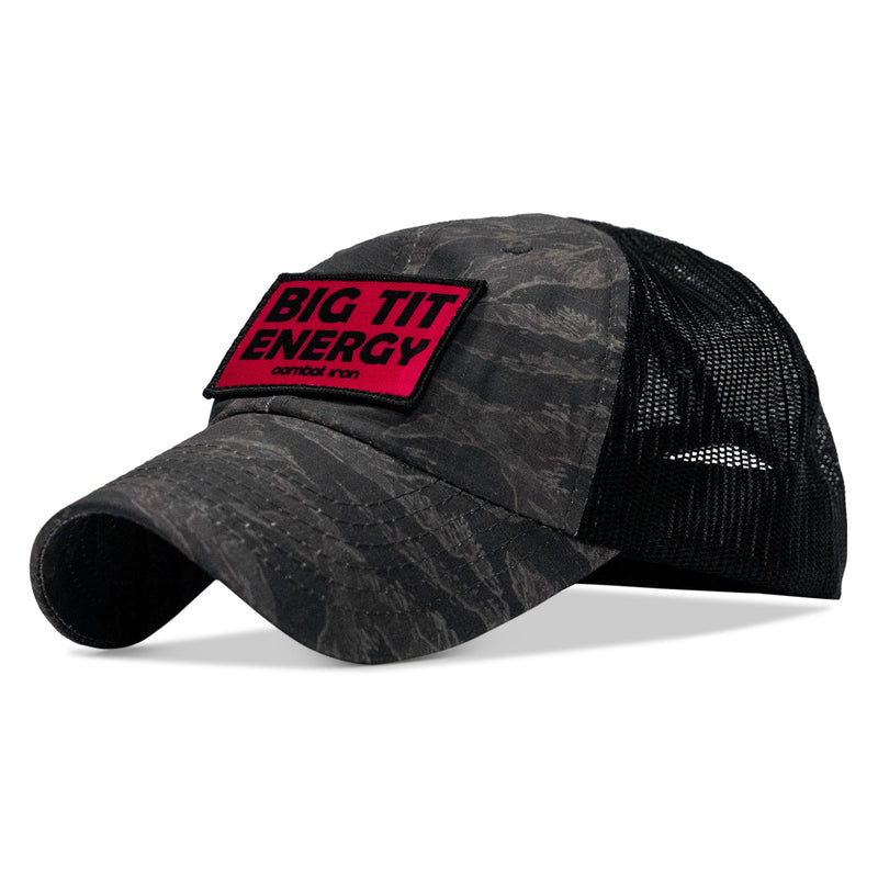 Load image into Gallery viewer, Big Tit Energy Pink Patch Tactical Ripstop Mesh Snapback Hat