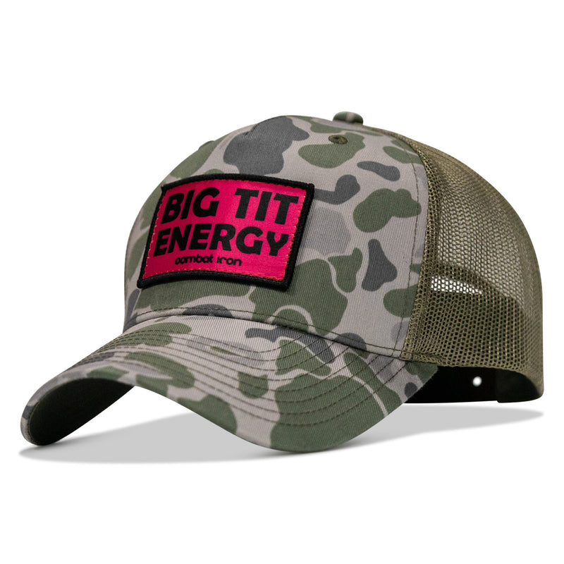 Load image into Gallery viewer, Big Tit Energy Pink Patch Snapback Hat
