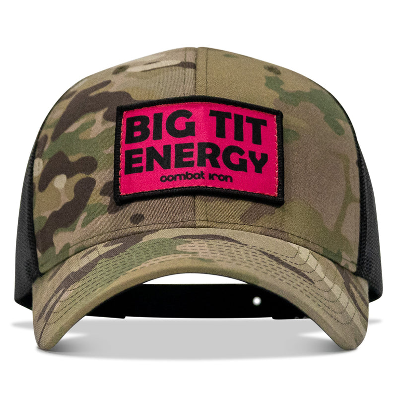 Load image into Gallery viewer, Big Tit Energy Pink Patch Snapback Hat