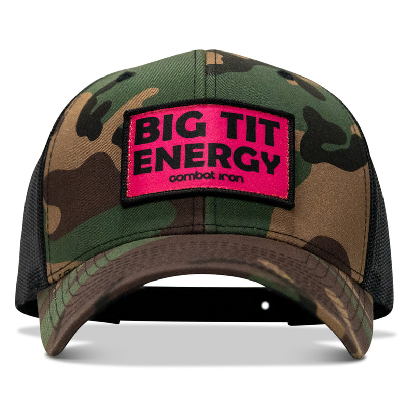 Load image into Gallery viewer, Big Tit Energy Pink Patch Snapback Hat