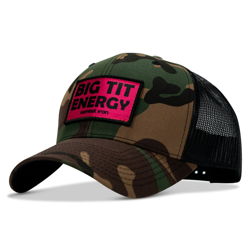 Load image into Gallery viewer, Big Tit Energy Pink Patch Snapback Hat