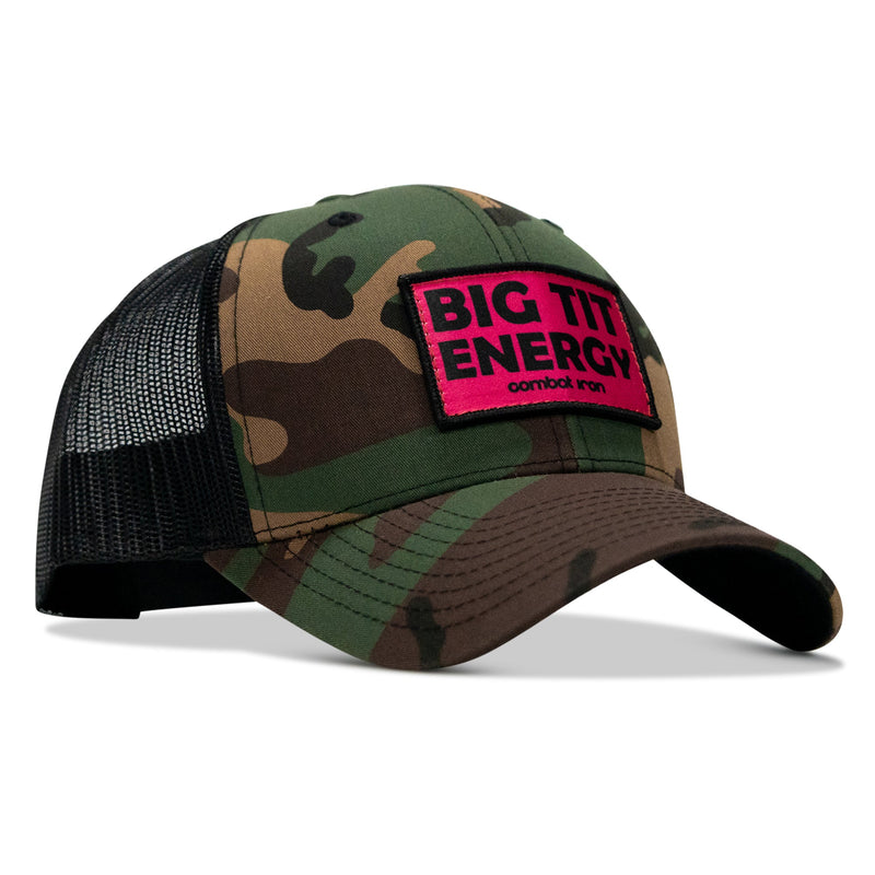 Load image into Gallery viewer, Big Tit Energy Pink Patch Snapback Hat