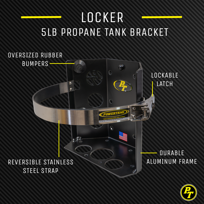 Load image into Gallery viewer, Teton LOCKER Propane Tank Bracket for 5 lb LP Bottle 8 in Diameter