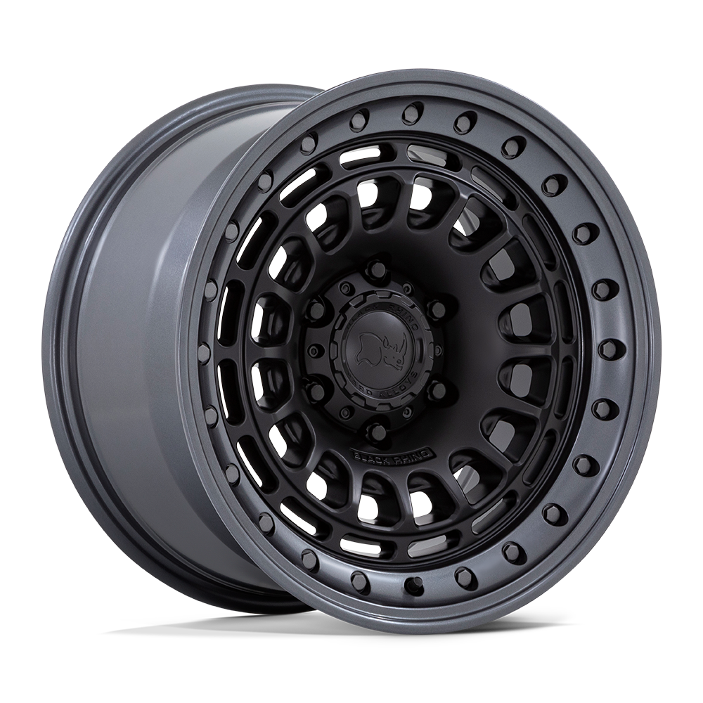 Black Rhino Hard Alloys Br014 Sahara Matte Black W/ Gunmetal Lip