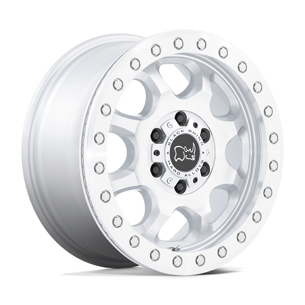 Black Rhino Hard Alloys Venture Beadlock Gloss Silver With Machined Face