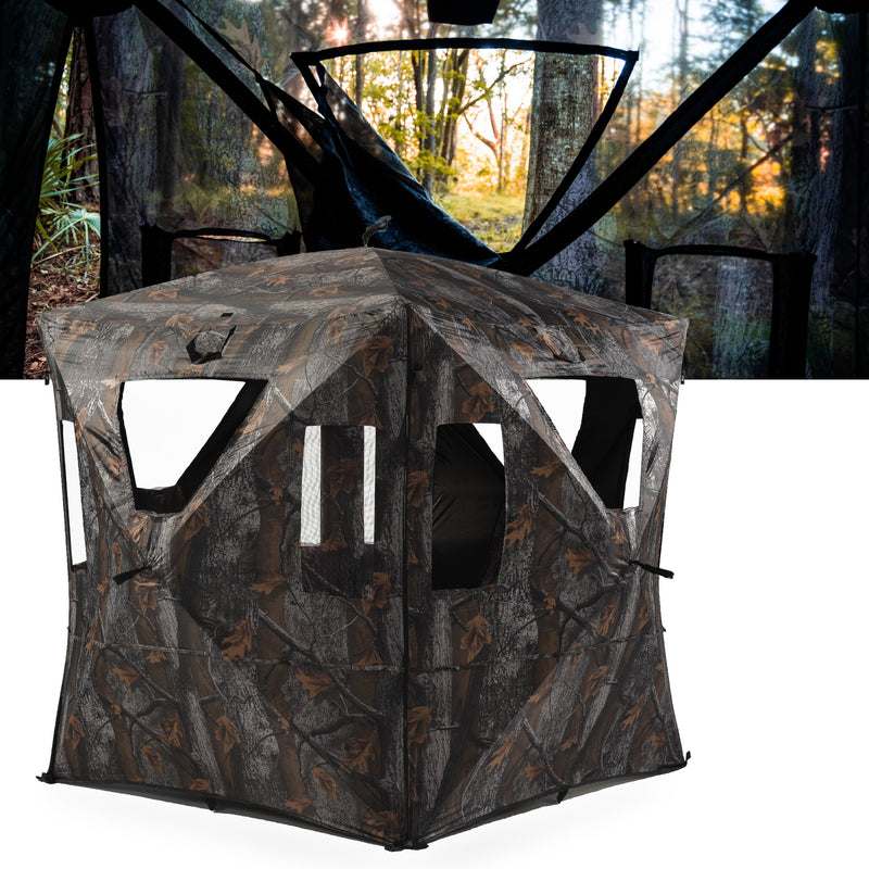 Load image into Gallery viewer, Hunting Blind 360° View Pop-Up Hub Style