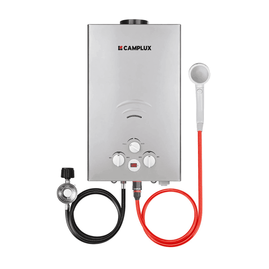 Portable Propane Tankless Water Heater , Camplux 2.64 GPM On Demand Camping Gas Water Heater, Gray - Skoutley Outdoors LLC
